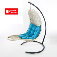 Кресло-шезлонг подвесное (в комплекте кресло, стойка, подушка, крепеж) Белый