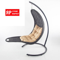 Кресло-шезлонг подвесное (в комплекте кресло, стойка, подушка, крепеж) Черный