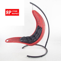 Кресло-шезлонг подвесное (в комплекте кресло, стойка, подушка, крепеж) Красный