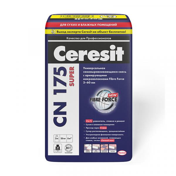 Самовыравнивающаяся смесь Ceresit CN175, универсальная, 25 кг